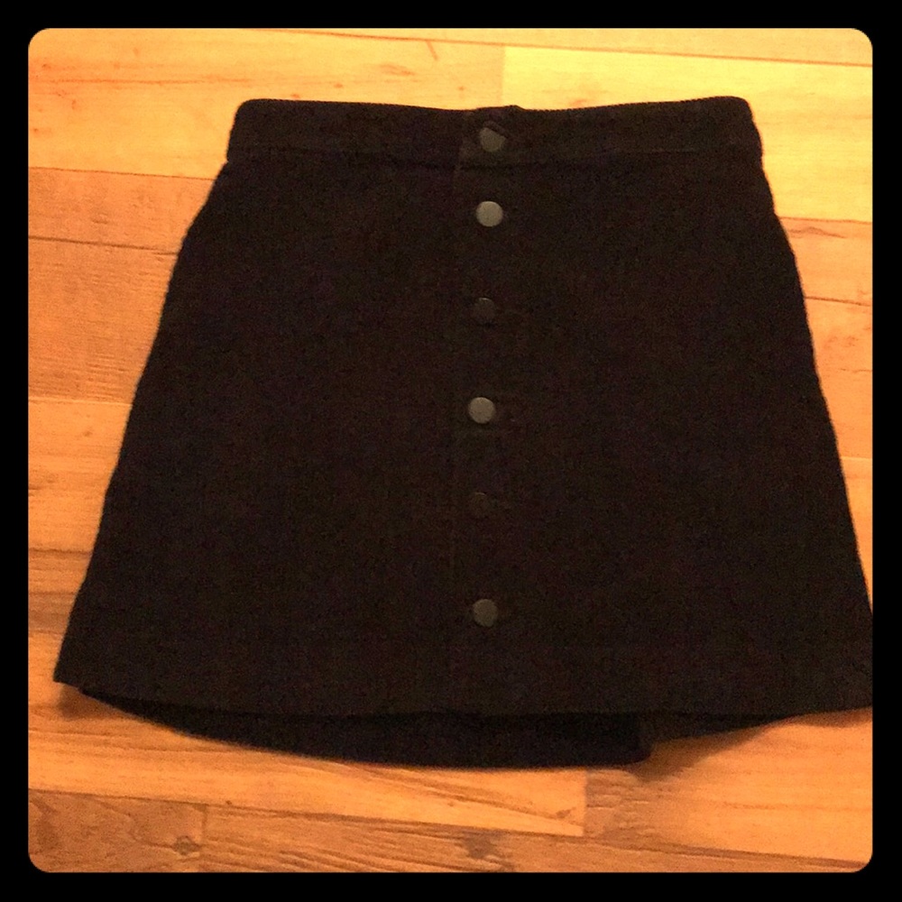 Black high rise skirt